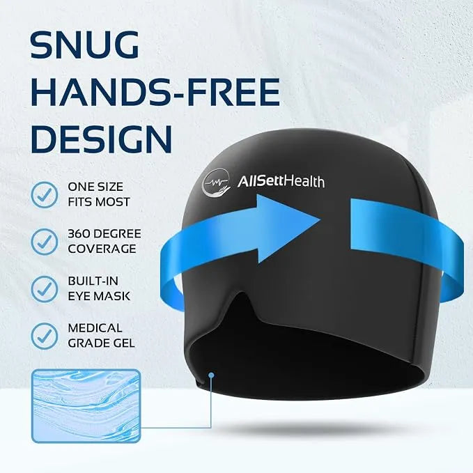 Double Gel Hot and Cold Therapy Migraine Relief Cap