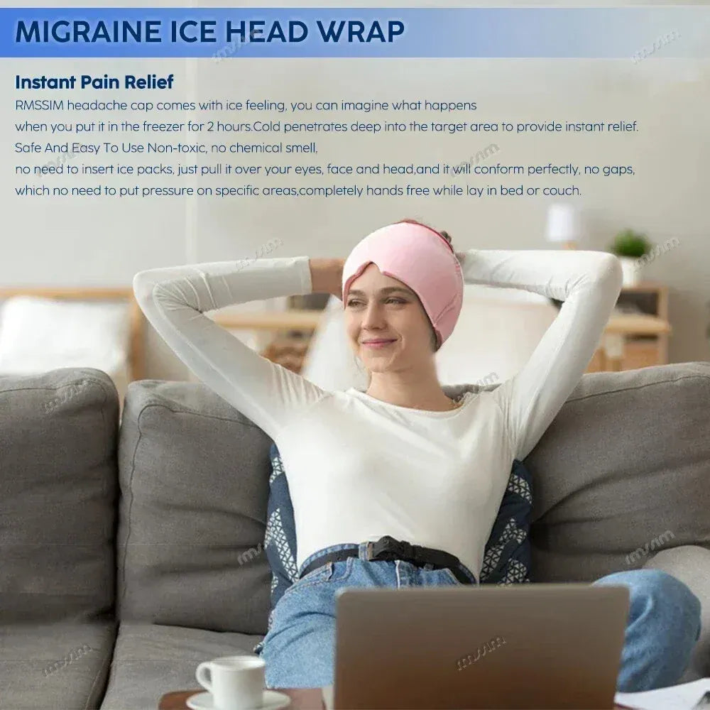 Double Gel Hot and Cold Therapy Migraine Relief Cap