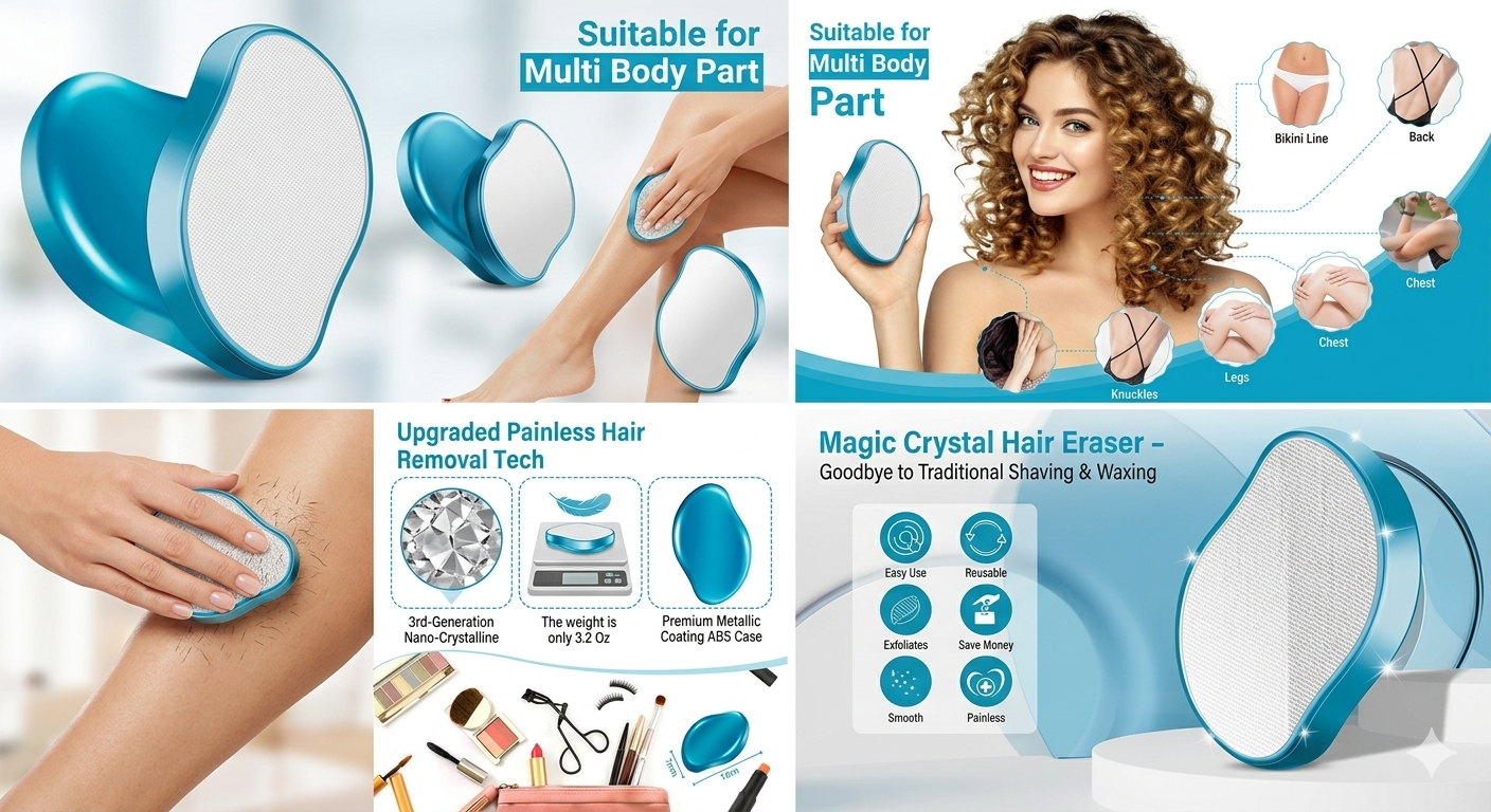 Crystal Hair Eraser for Women | Painless hair remover
