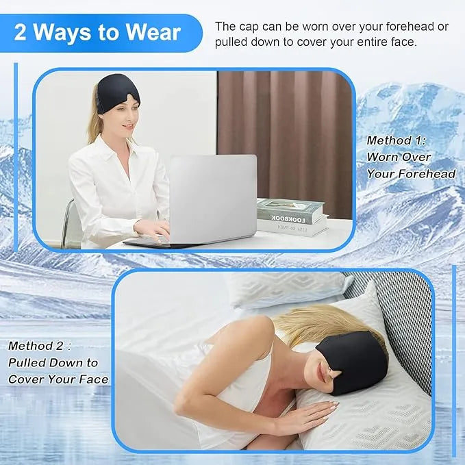 Double Gel Hot and Cold Therapy Migraine Relief Cap